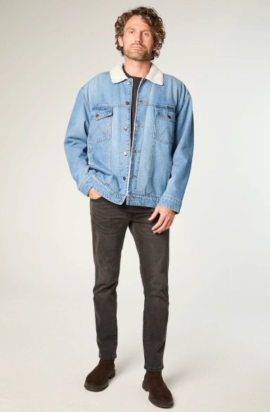 CHAQUETA HOMBRE SHERPA DENIM REGULAR FIT AZUL - 3