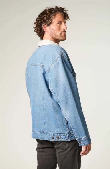 CHAQUETA HOMBRE SHERPA DENIM REGULAR FIT AZUL - 4