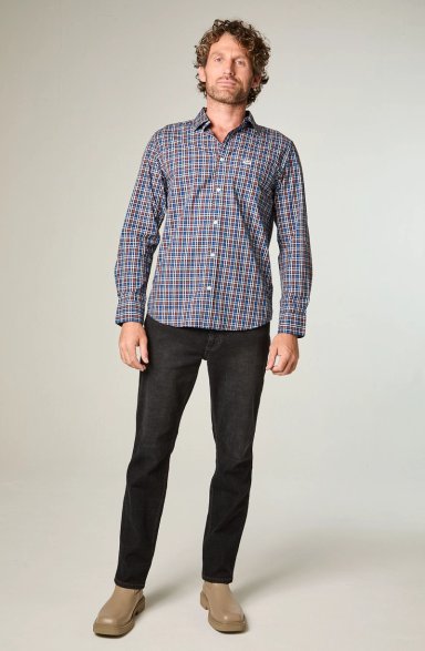 CAMISA HOMBRE 1 POCKET POPLIN REGULAR FIT AZUL - 2