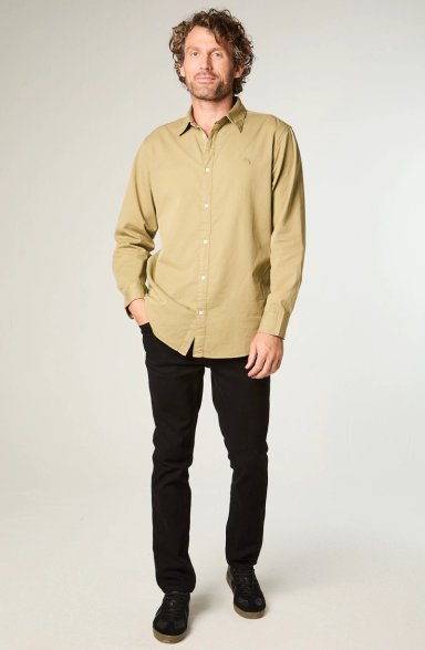 CAMISA HOMBRE LS NO POCKET REGULAR FIT VERDE - 2