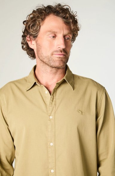 CAMISA HOMBRE LS NO POCKET REGULAR FIT VERDE - 3