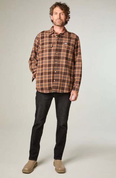 SOBRECAMISA HOMBRE UTILITY OVERSHIRT OVERSIZE CAFE - 2