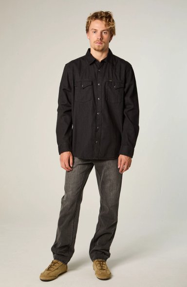 CAMISA  HOMBRE REGULAR NEGRO WESTERN - 2