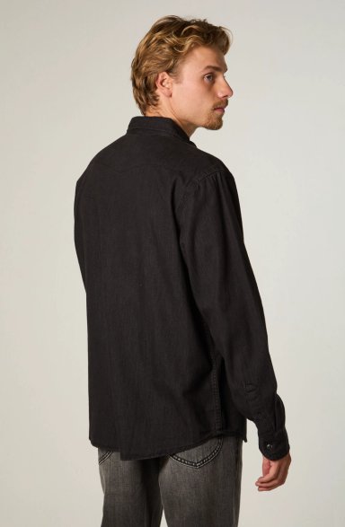 CAMISA  HOMBRE REGULAR NEGRO WESTERN - 4