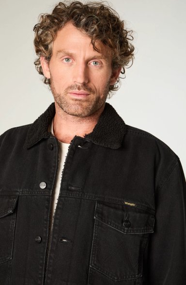 CHAQUETA HOMBRE SHERPA DENIM REGULAR FIT NEGRO - 3