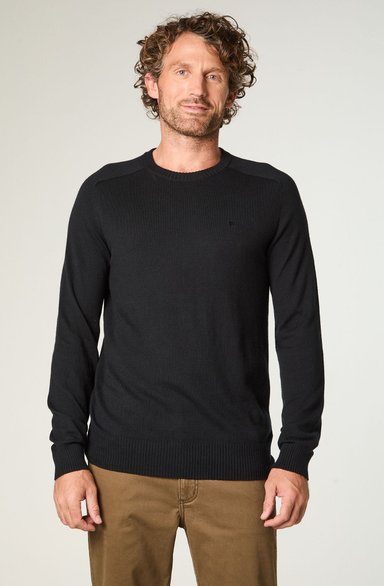 SWEATER HOMBRE KNIT SWEATER REGULAR FIT NEGRO - 1