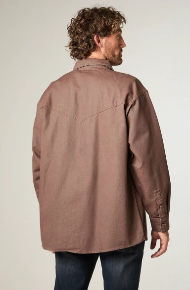 SOBRECAMISA HOMBRE 1 POCKET OVERSIZE FIT CAFE - 4