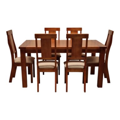 COMEDOR 6 SILLAS MUNICH COLOR CARAMELA - 5