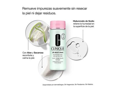 JABÓN LÍQUIDO FACIAL CLINIQUE PARA PIELES GRASAS 200 ML - 5