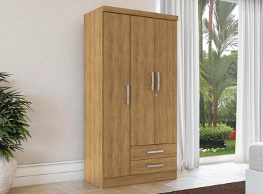 CLOSET RIPLEY HOME S443 TECA 3 PUERTAS 2 CAJONES CAFÉ CLARO - 5