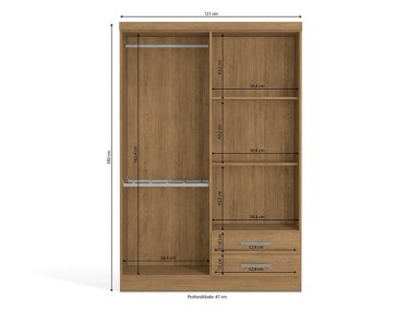 CLOSET RIPLEY HOME S444 TECA 4 PUERTAS 2 CAJONES CAFÉ CLARO - 4