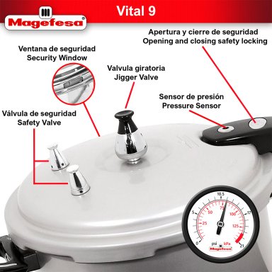 OLLA A PRESIÓN MAGEFESA VITAL 9 L - 6