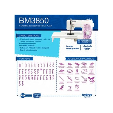 MAQUINA DE COSER BROTHER BM3850 - 5