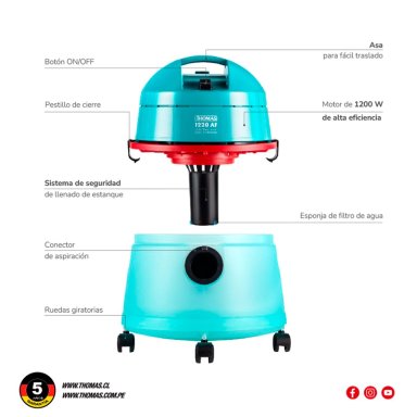 ASPIRADORA TRINEO THOMAS AQUAFILTER TH-1220AF - 6