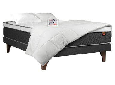 JUEGO DE DORMITORIO CELTA CAMA EUROPEA EVEREST 2 PLAZAS + TEXTIL - 1