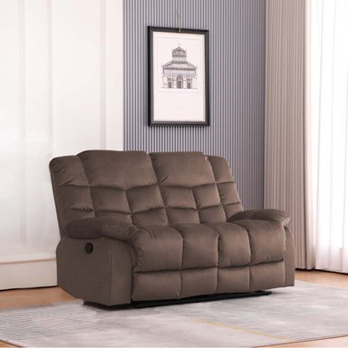 SOFÁ RIPLEY HOME RECLINABLE NEW YOZ 2 CUERPOS CAFÉ CHOCOLATE - 1