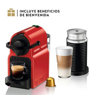 CAFETERA INISSIA C40 ROJA Y ESPUMADOR DE LECHE - 1