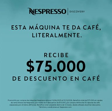COMBO CAFETERA NESPRESSO CÁPSULA INISSIA D40 NEGRA + ESPUMADOR LECHE - 3