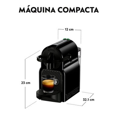 COMBO CAFETERA NESPRESSO CÁPSULA INISSIA D40 NEGRA + ESPUMADOR LECHE - 7