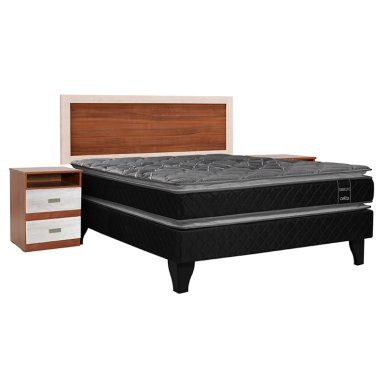 JUEGO DE DORMITORIO CELTA CAMA EUROPEA TERAPEUTIC 2 PLAZAS + SET ALICANTE - 1