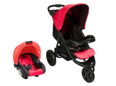 COCHE TRAVEL SYSTEM BEBESIT P52 ROJO - 1