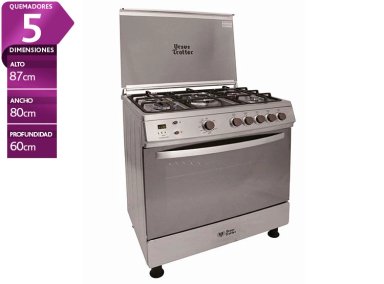 COCINA A GAS URSUS TROTTER EUROPRO 80 5 PLATOS GRIS - 1