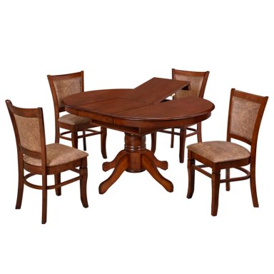 JUEGO DE COMEDOR RIPLEY HOME LYON EXTENSIBLE 4 SILLAS CAFÉ - 2