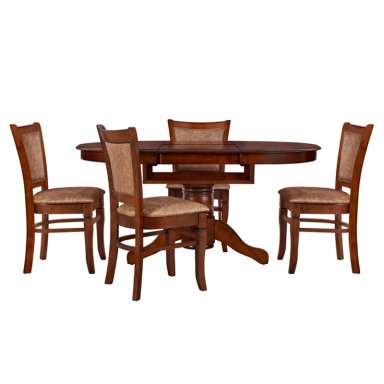 JUEGO DE COMEDOR RIPLEY HOME LYON EXTENSIBLE 4 SILLAS CAFÉ - 3