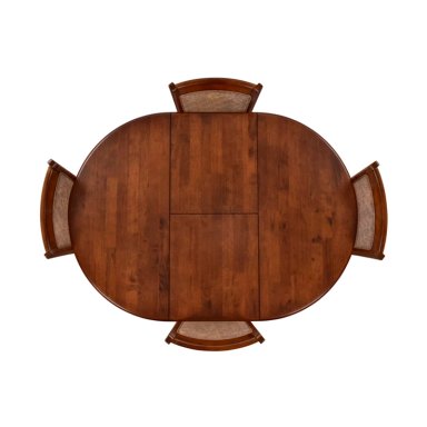 JUEGO DE COMEDOR RIPLEY HOME LYON EXTENSIBLE 4 SILLAS CAFÉ - 4