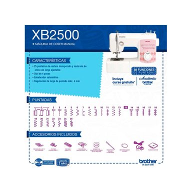 MAQUINA DE COSER BROTHER XB2500 - 6