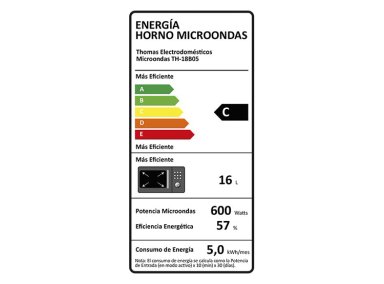 MICROONDAS THOMAS TH18B05 PLATO GIRATORIO - 9