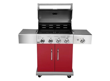 PARRILLA A GAS BBQ GRILL TEXAS 4 QUEMADORES + QUEMADOR LATERAL INFRARROJO BURDEO - 2