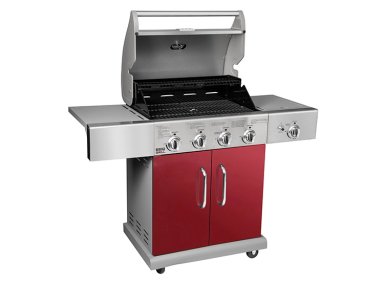 PARRILLA A GAS BBQ GRILL TEXAS 4 QUEMADORES + QUEMADOR LATERAL INFRARROJO BURDEO - 3