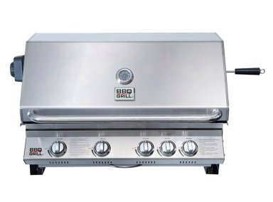 PARRILLA A GAS BBQ GRILL KANSAS EMPOTRADA 4 QUEMADORES ACERO - 1