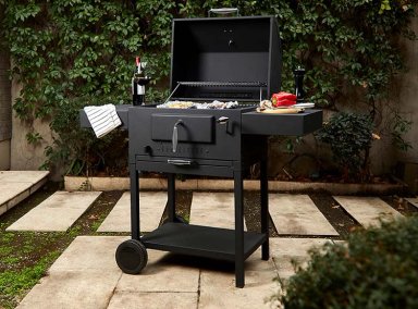 PARRILLA A CARBON BBQ GRILL TENESSE NEGRO - 9