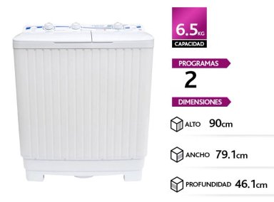 LAVADORA CENTRIFUGA SINDELEN LC-6550 6.5KG/4KG BLANCO - 1