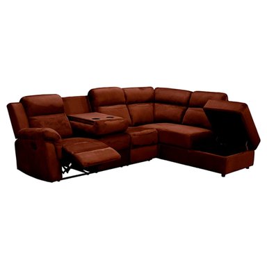 SOFÁ SECCIONAL RIPLEY HOME RECLINABLE MOON DERECHO CHOCOLATE - 3