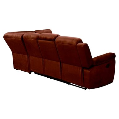 SOFÁ SECCIONAL RIPLEY HOME RECLINABLE MOON DERECHO CHOCOLATE - 4