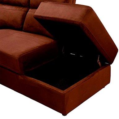 SOFÁ SECCIONAL RIPLEY HOME RECLINABLE MOON DERECHO CHOCOLATE - 6