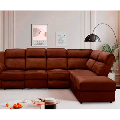 SOFÁ SECCIONAL RIPLEY HOME RECLINABLE MOON DERECHO CHOCOLATE - 8