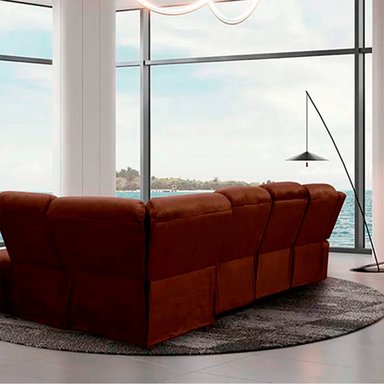 SOFÁ SECCIONAL RIPLEY HOME RECLINABLE MOON DERECHO CHOCOLATE - 10