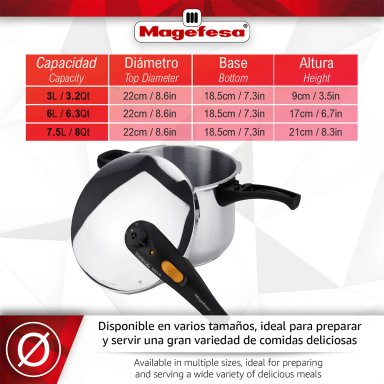 OLLA A PRESIÓN MAGEFESA STYLE 6 L - 7