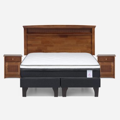 JUEGO DE DORMITORIO ROSEN CAMA EUROPEA NEW STYLE 6 BD 2 PLAZAS + MADERAS VENETO - 1