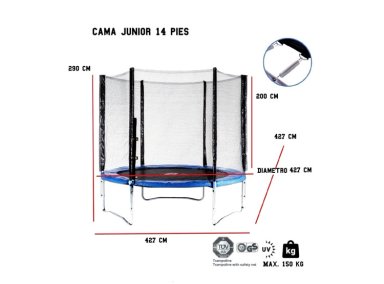 CAMA ELASTICA KIDSCOOL 4.27 MT (14 PIES) - 9