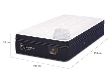 SET CIC COLCHÓN SUPER PREMIUM 1.5 PLAZAS + CUBRECUBRE - 3