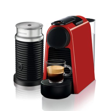 COMBO CAFETERA NESPRESSO CÁPSULA ESSENZA MINI D30 ROJO + ESPUMADOR LECHE - 2