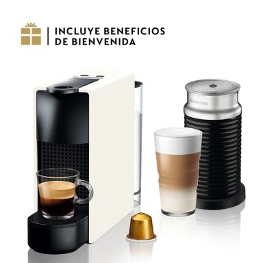 COMBO CAFETERA NESPRESSO CÁPSULA ESSENZA MINI C30 BLANCO + ESPUMADOR LECHE - 1