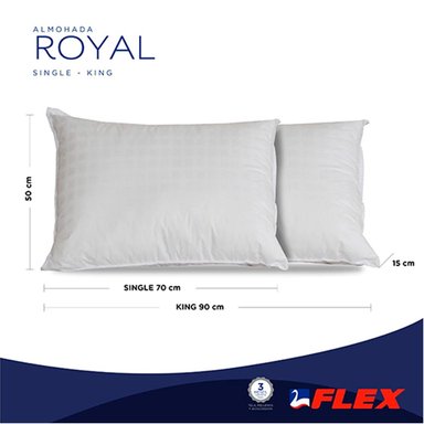 ALMOHADA FLEX ROYAL 70 X 50 CM BLANCO - 6
