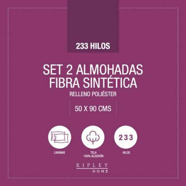 PACK 2 ALMOHADAS RIPLEY HOME 50X90 CM - 2