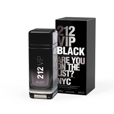 PERFUME CAROLINA HERRERA 212 VIP MEN BLACK HOMBRE EDP 200 ML - 1